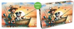 DELFY CASSE-TÊTE 1000 PIÈCES - AMIS PÊCHEURS AU COUCHER DU SOLEIL (SUNSET FISHING FRIENDS) #DE-26021 (0226)